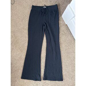 Aritzia Sunday Best Black Ribbed Flared Lounge Pants, never worn